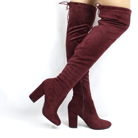 Round Toe Over The Knee Thigh High Dress Boots - Picture 3 of 4